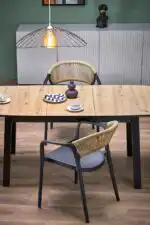 Barril bővíthető étkezőasztal – artisan tölgy / fekete - Image 3