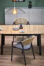 Barril bővíthető étkezőasztal – artisan tölgy / fekete - Image 5
