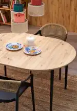 Pivot bővíthető étkezőasztal – artisan tölgy / fekete - Image 6