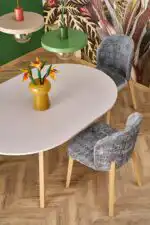 Ruben bővíthető étkezőasztal – kasmír / natúr - Image 5