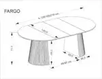 Fargo bővíthető étkezőasztal – natúr - Image 19