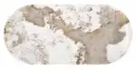 Nicosia dohányzóasztal – bézs márvány / világos dió - Image 2