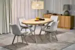 Peroni kerek bővíthető étkezőasztal – hikora tölgy / kasmír - Image 2