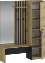 Zaris előszoba szekrény – arany tölgy / fekete - Image 2